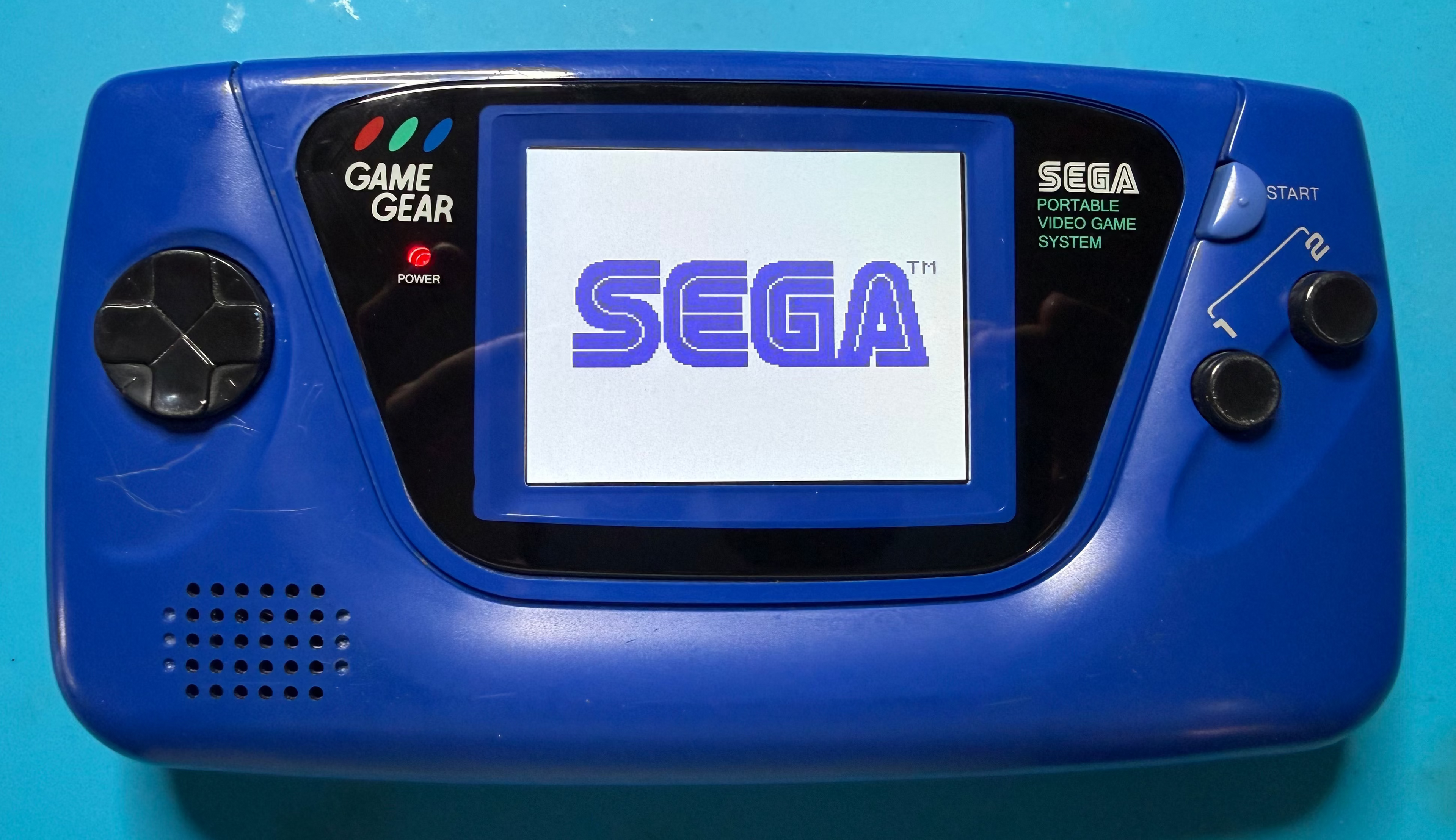 Pre Build Sega Clean Screen Game Gear -OEM Blue Used Shell