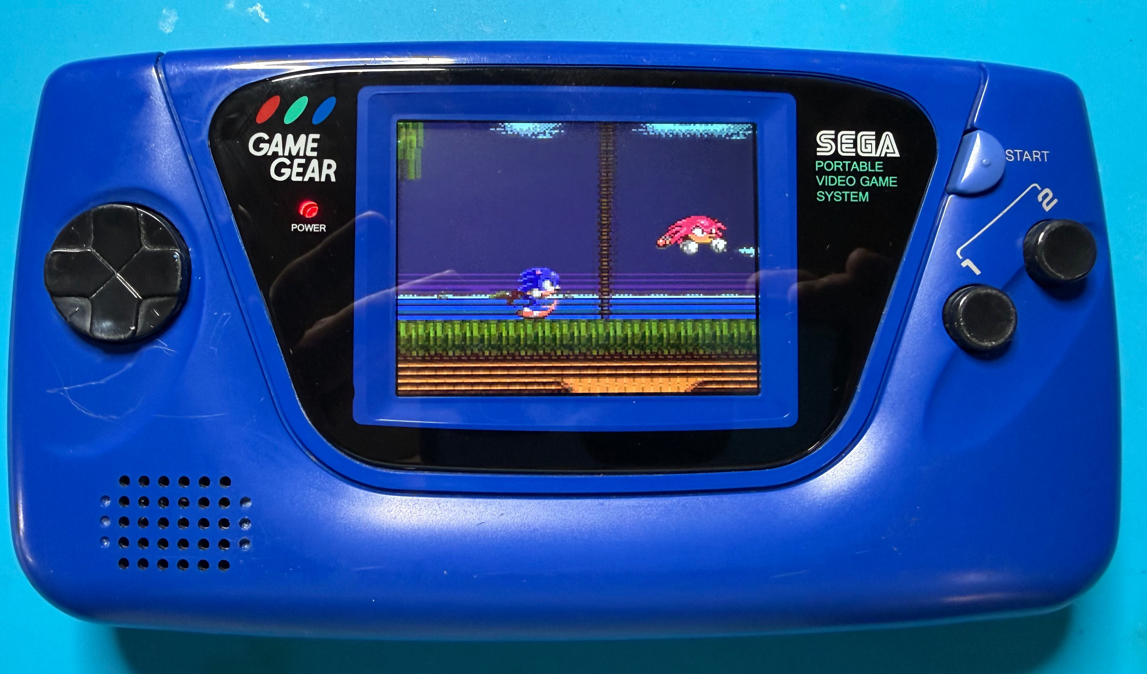 Pre Build Sega Clean Screen Game Gear -OEM Blue Used Shell