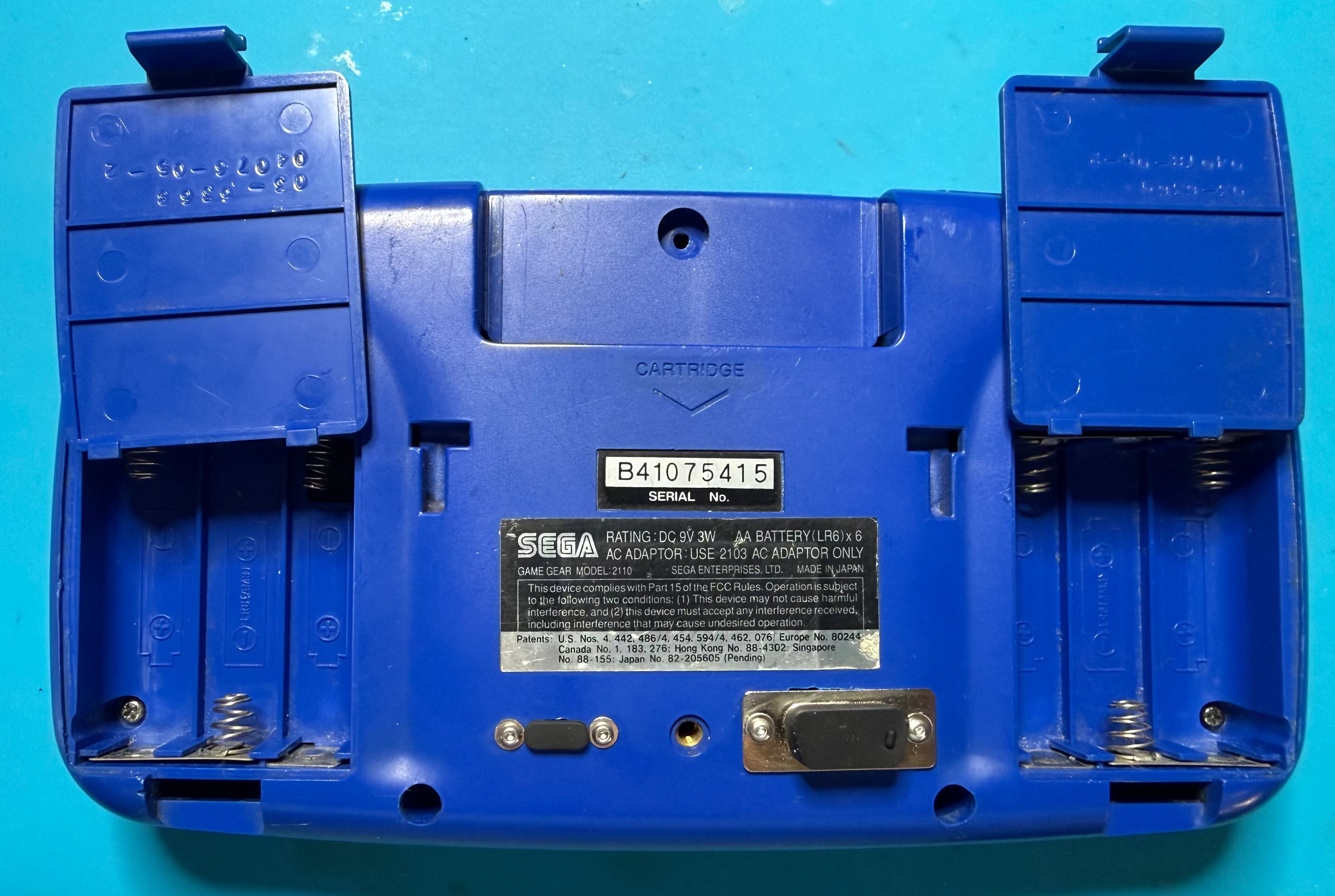 Pre Build Sega Clean Screen Game Gear -OEM Blue Used Shell