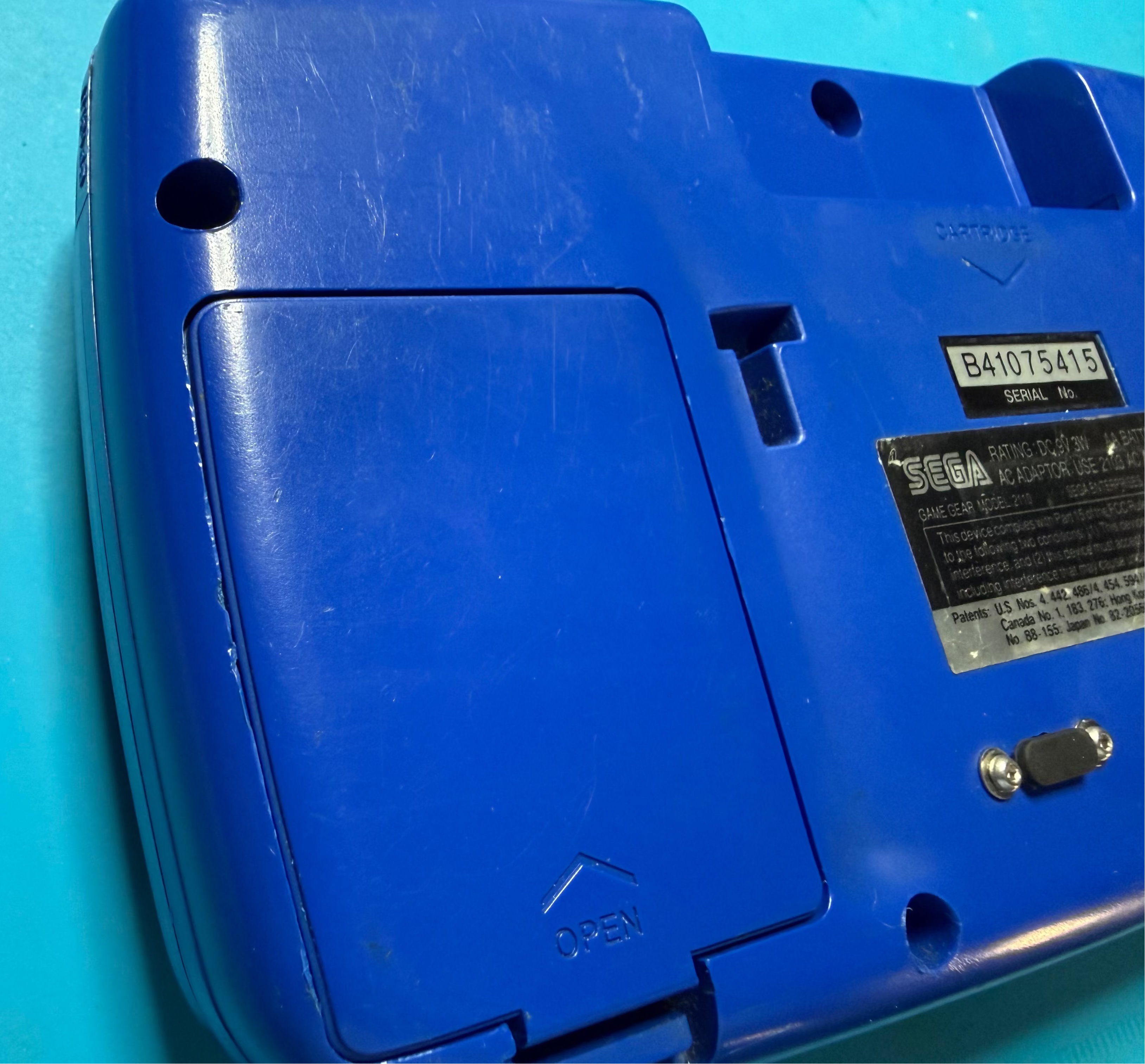 Pre Build Sega Clean Screen Game Gear -OEM Blue Used Shell