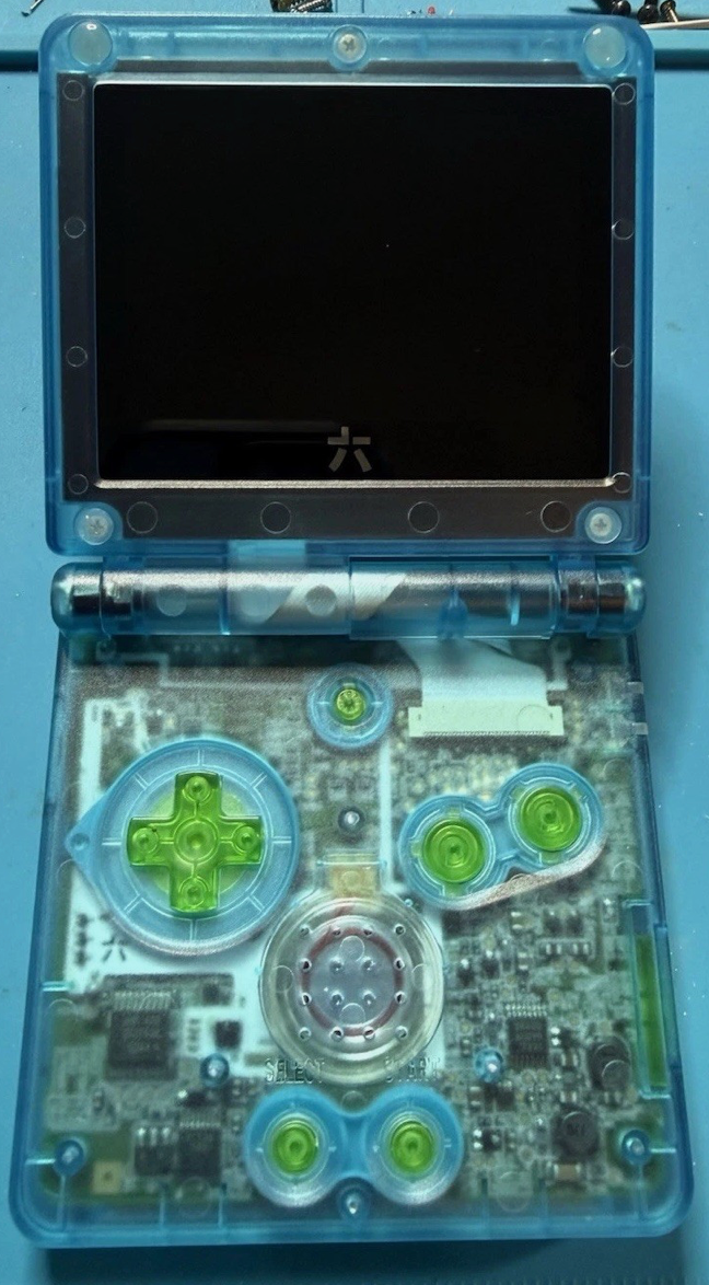 Gameboy Advance SP *Glass Screen & New Battery* New Speaker And Clean Amp